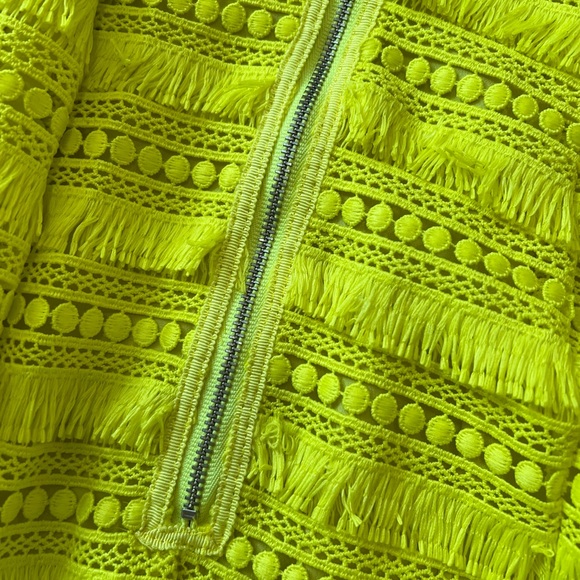 J. Crew Neon Yellow Fringe Dress - Picture 7 of 9